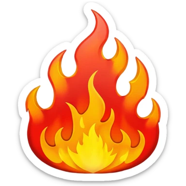 hell view with Red and black with fire, devily sticker