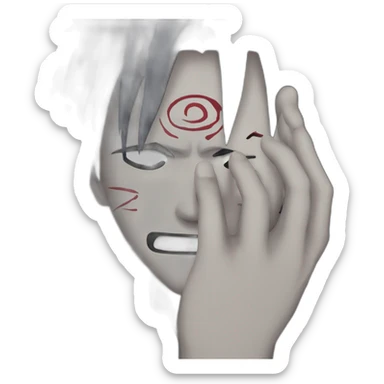 Madara uchiha face palm sticker