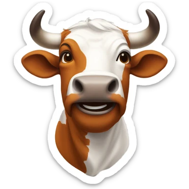 UT Austin’s bevo smiling sticker