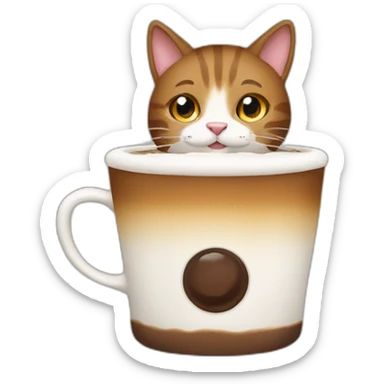 coffee cat sticker