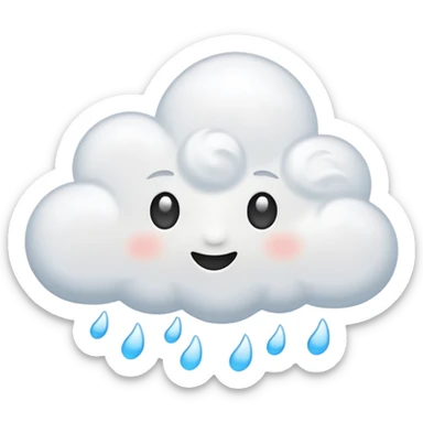 simple white cloud in the sky, no face sticker