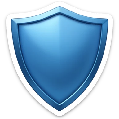 shiny, saturated blue shield, no symbols, no sword sticker