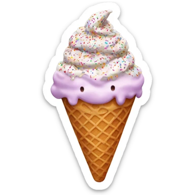 ice cream with sprinkles  sticker
