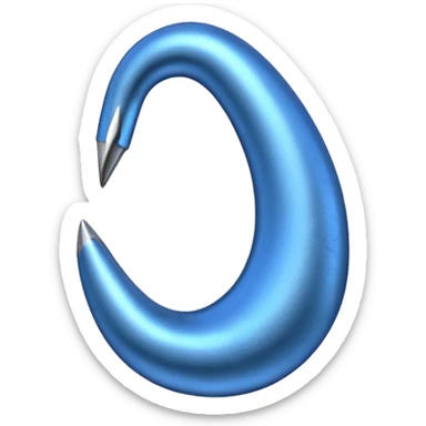 Ein Haken in ein blaues vierek sticker