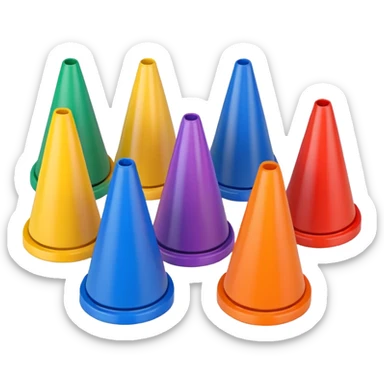 colorful Cone markers
 sticker