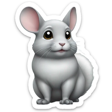 chinchilla with fluffy tail sticker