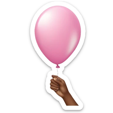  hand on girl balloon  sticker