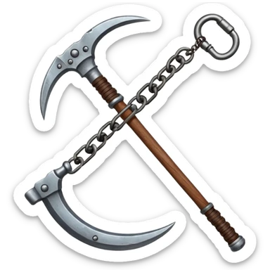 make japan weapon named "kusarigama" sticker