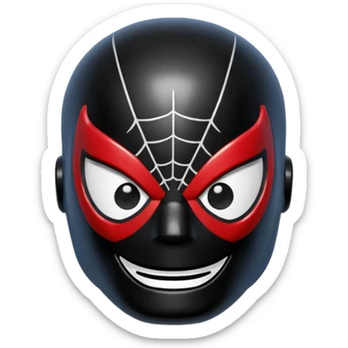 Spiderman Lego head full black not red sticker