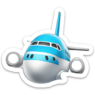 Airplane with icicles sticker