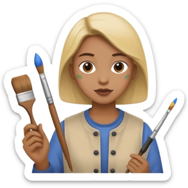 Make person making a painting of him making a paint that he’s making a painting in sticker