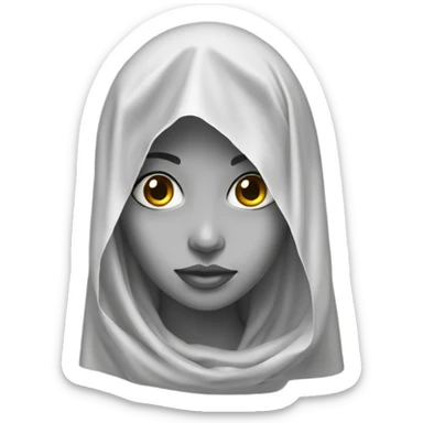 Photographed veiled girl  sticker