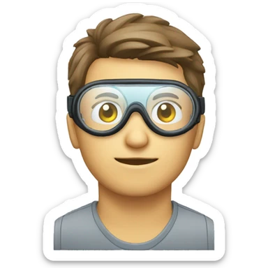 goggles for laboratory sticker