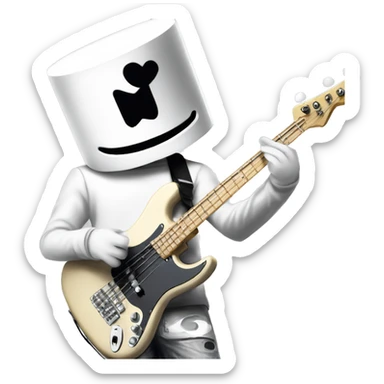 DJ marshmello playing Bass nostalgia sticker