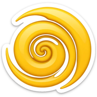 Thin Yellow swirl sticker