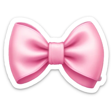 baby pink bow sticker