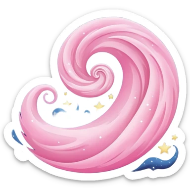 starry night sky, dreams, pink sticker