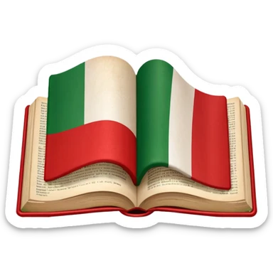 italian austrian flags in a dictionary sticker