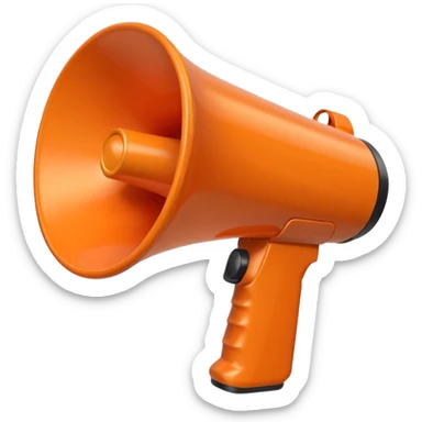 megaphone projecting sound sticker
