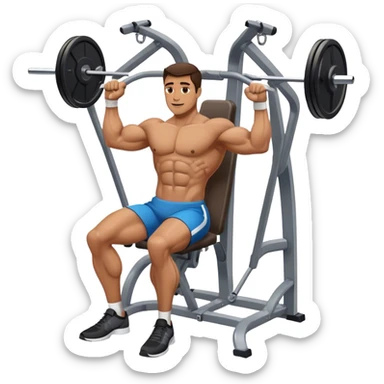 guy chest-fly-machine sticker