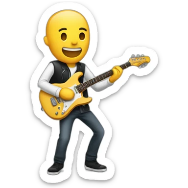 Guitarist playing sticker