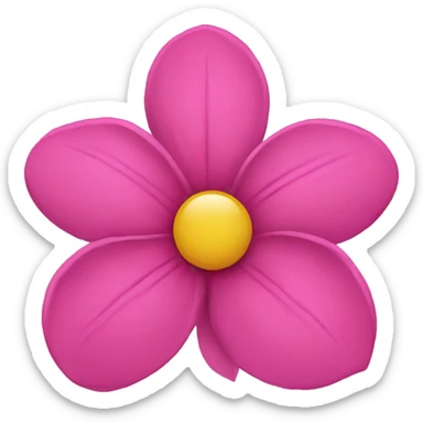 pink flower sticker