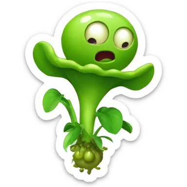 a peashooter of planta vs zombies sticker