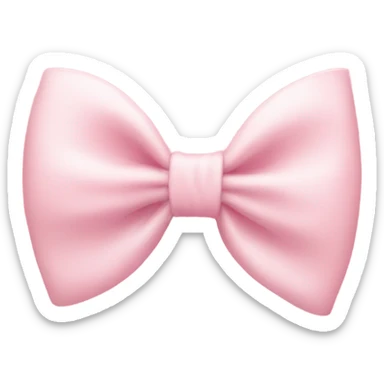 light pink bow on light pink bow sticker