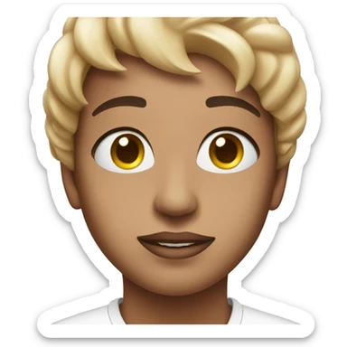 Skincare products face sticker