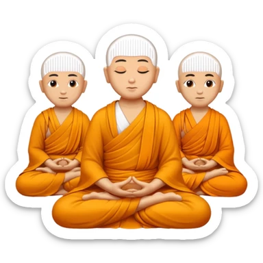 Buddha monks in mediatation sticker