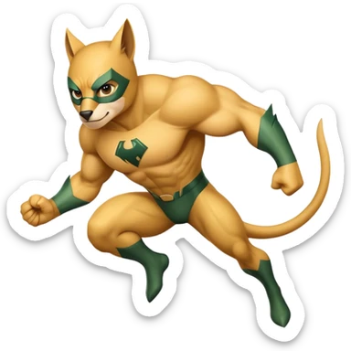 superhero transformed into animal form sticker
