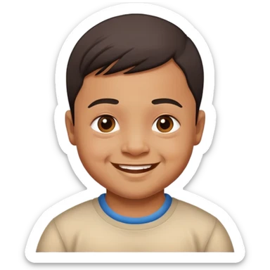 Indian boy with Down syndrome sticker