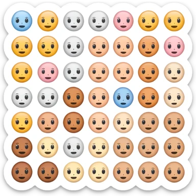 🧡이모티콘에 흰색을 섞어서 파스텔톤으로 바꿈 모양은 똑같이 색만 다르게 sticker