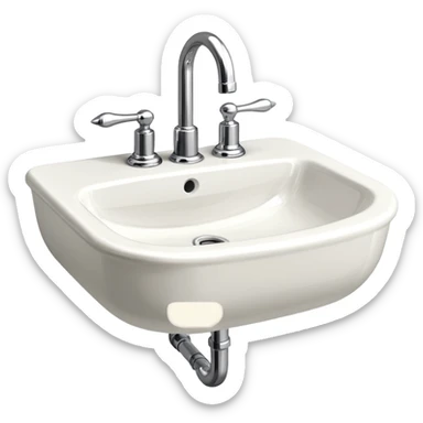 retro wash basin
 sticker