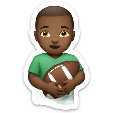 Super Bowl newborn baby with football  sticker