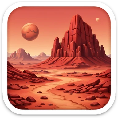 Mars planet emoji sticker
