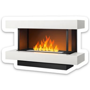 Modern Minimal Fireplace sticker
