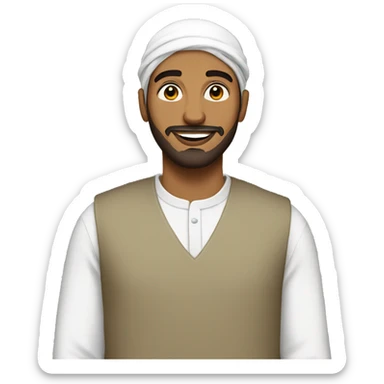 Muslim handsome guy sticker