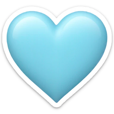 Pastel blue heart sticker