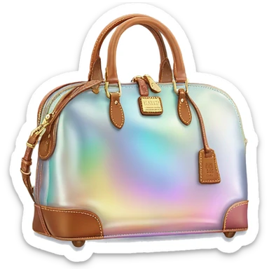 Realistic iridescent pastel Dooney and Bourke satchel hand bag. sticker