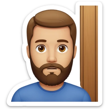 bearded man in the hall sticker