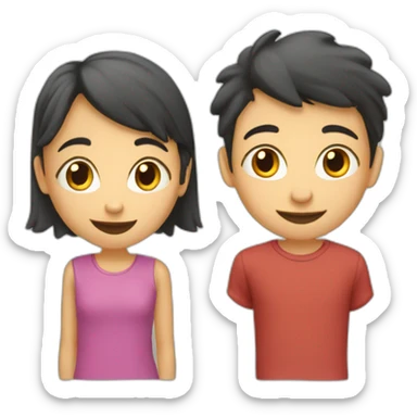 Deux adolescents de 14 ans qui centre accroche sticker