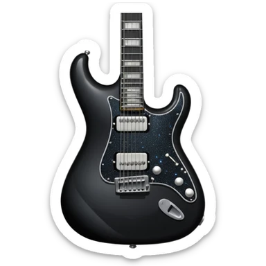 a veryyyyyy very sparkly black electric guitar sticker