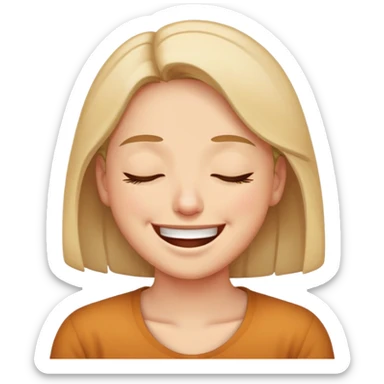 Squinting eyes holding in laugh Smiling eyes closed squint  sticker