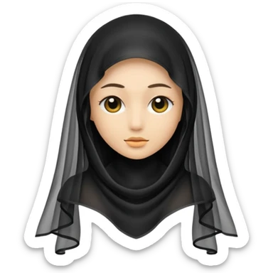 a black veil sticker