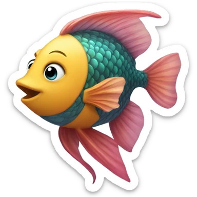 Magic fish sticker