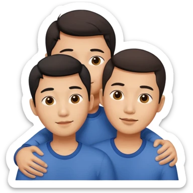 asian gay couple affectionate sticker