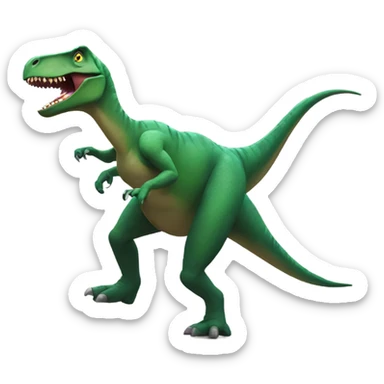 A dinosaur dancing sticker