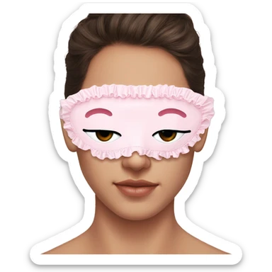 Light pink Frilly eye sleep mask sticker