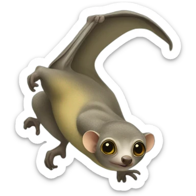 Flying lemur, sticker